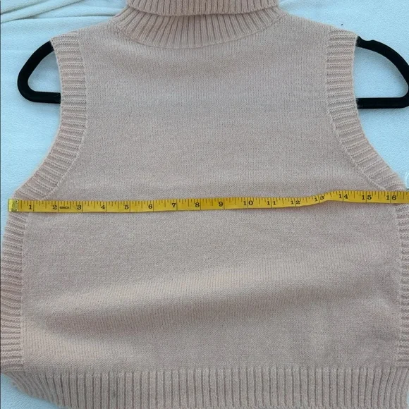 Bishop + Young Soft Pink Turtleneck Sweater Vest - Picture 5 of 6